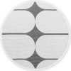 Kusový koberec Duet Bowen 106244 Black/White kruh - na ven i na doma (Rozměry koberců 160x160 (průměr) kruh)