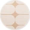 Kusový koberec Duet Bowen 106245 Beige/White kruh - na ven i na doma (Rozměry koberců 160x160 (průměr) kruh)