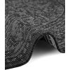 Kusový koberec Duet Kona 106248 Black/White kruh - na ven i na doma (Rozměry koberců 160x160 (průměr) kruh)