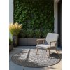Kusový koberec Duet Kona 106249 White/Gray kruh - na ven i na doma (Rozměry koberců 160x160 (průměr) kruh)