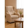 Relaxační křeslo ušák René Aston 2 béžové