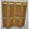 Paravan ratanový čtyřdílný