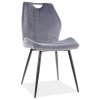 Jídelní čalouněná židle CORA VELVET šedá/černá