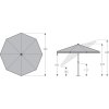 ACTIVE 2 m – naklápěcí balkónový a plážový slunečník (Desén látky 833)