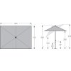 EXPERT 3 x 2 m - naklápěcí zahradní slunečník s klikou (Desén látky 820)