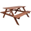 PIKNIK zahradní set dřevěný - 200 cm - mořený