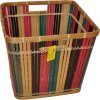 Košík bambusový barevný střední