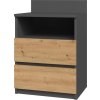 Noční stolek Malvína M1 antracit/dub artisan