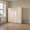 Skříň ROMA LUX 4 šatní, 200cm (Varianta dub sonoma)
