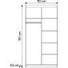 Skříň JELENA 2D šatní, 90cm (Varianta bílá)