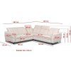 Sedací souprava ROSSO 2F-R-2 (Orientace levá, Varianta Cloud 3)