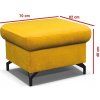 Taburet LILI 70x62cm (Varianta Riviera 79 modrá)