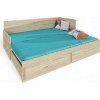Postel MARKO (R) 90cm, s roštem a s úložným prostorem (Varianta bílá)
