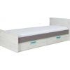 Postel AREST R05 90cm, s roštem a s úložným prostorem (Varianta dub kraft / šedá)
