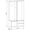 Předsíňová stěna SELT (Varianta sanremo l/černá)