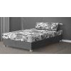 Postel OMAR 140cm, s matrací, s roštem a s úložným prostorem (Varianta černá / mega 46NY)