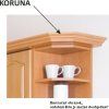 Horní skříňka, olše, LORA MDF NEW KLASIK W80S