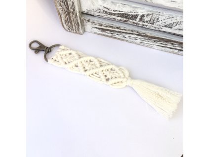 Macramé klíčenka přívěsek No. 3