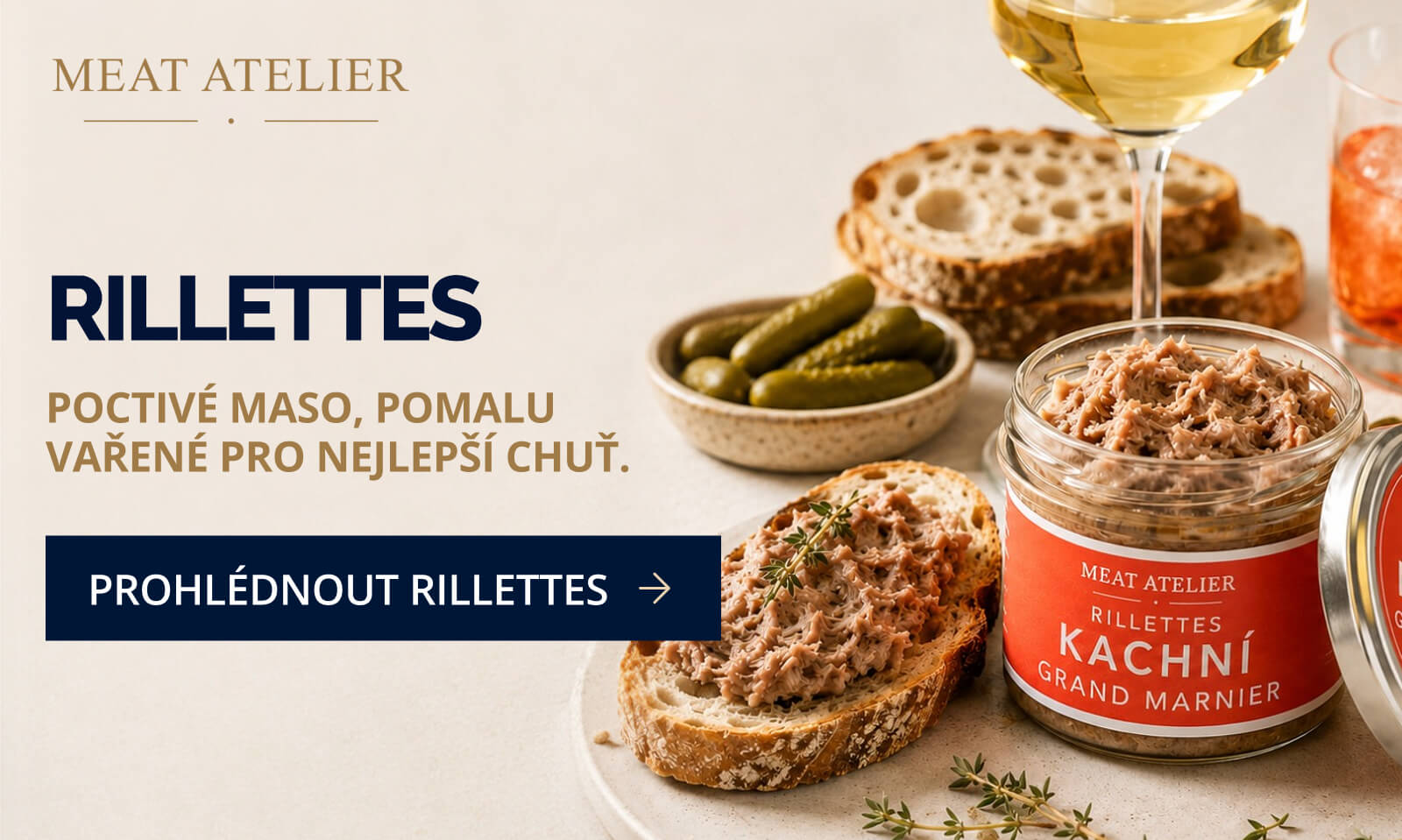 Rillettes - poctivé maso pomalu připravené pro nejlepší chuť od Meat Atelier