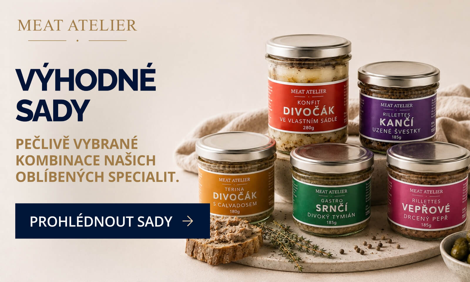 Výhodné gurmánské sady - pečlivě vybrané kombinace našich nejoblíbenějších specialit od Meat Atelier