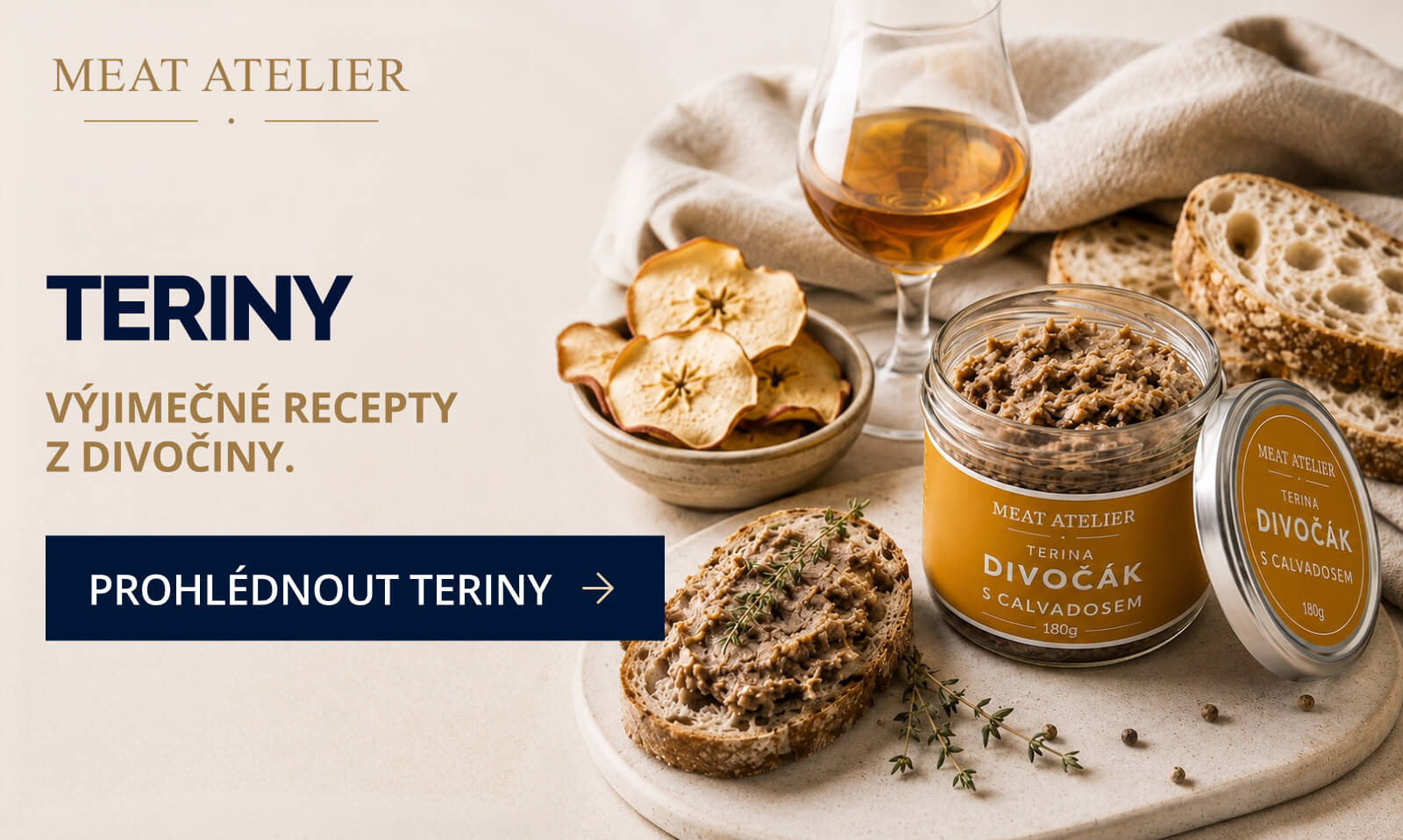 Teriny - výjimečné recepy z divočiny od Meat Atelier