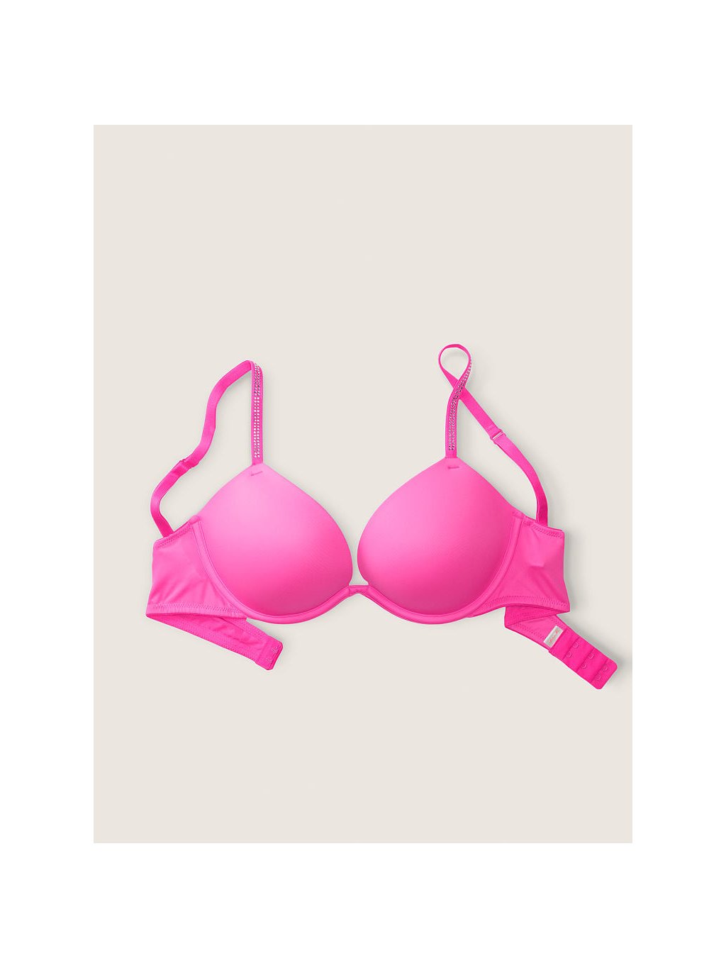 Victoria's Secret PINK Push-up podprsenka s kamínky Super Push-Up Bra  Atomic Pink - M&E Beauty
