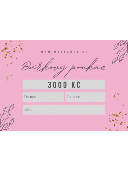 darkovy poukaz mebeauty 3000