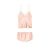 Victoria's Secret Pyžamo Set Tílko a šortky Satin & Lace Cami Set Rose