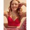Victoria's Secret PINK Push-up podprsenka Loungin' Wireless Push-Up Bra Red Pepper