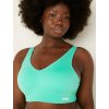 Victoria's Secret PINK Sportovní podprsenka se střední oporou Seamless Air Medium-Impact Sports Bra Teal Ice