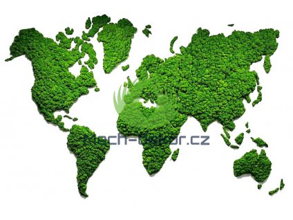 Mechová mapa světa sobí mech