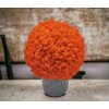Mechová koule 35cm - finský sobí oranžový mech v tmavě šedém květináči