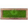 Obraz z masivu 136x56cm (staré dřevo) – Sobí mech světlé zelený – spring green