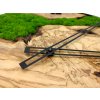 Mechové hodiny průměr 40cm - Olivové dřevo a jarní sobí mech