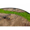 Mechové hodiny průměr 40cm - Ořechový dekor -  finský sobí mech