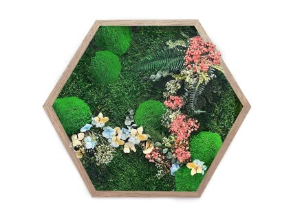 NOVÝ růžovo frost mechlevne hexagon 70 cm