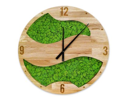 mechlevne sobí hodiny dub svetle zelena