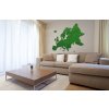 mapa evropy tmave zelena interier