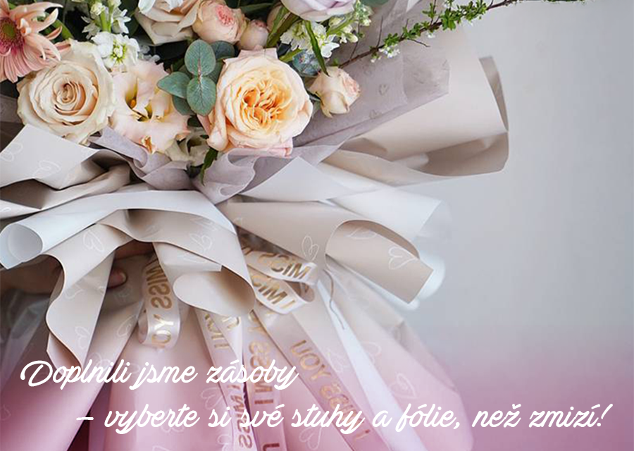 Doplnili jsme zásoby       – vyberte si své stuhy a fólie, než zmizí!