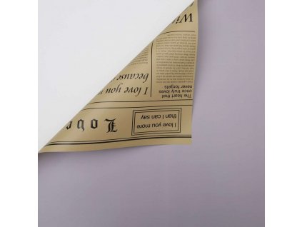 Květinová fólie - Gazette Grey Violet + Cream - Listy 58x58 cm - 20ks