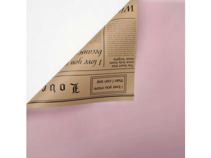 Květinová fólie - Gazette Pivoňka růžová + krémová - listy 58x58 cm - 20ks