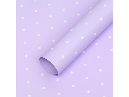 Květinová fólie - Dots Lilac - Listy 58x58 cm - 20ks