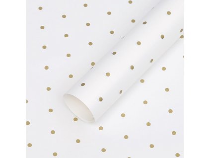 Květinová fólie - Dots White - archy 58x58 cm - 20ks