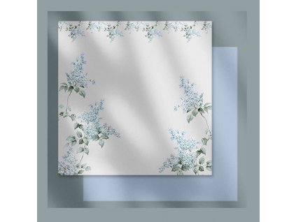 Květinový papír - "Tajná zahrada" Modrý - archy 53x53 cm - 10ks