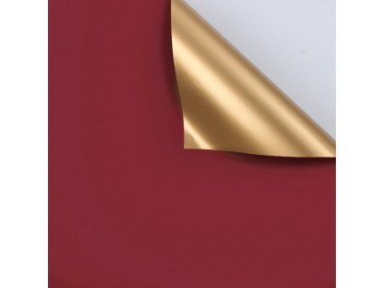 Floretní fólie "Gloss" - Červené víno - Listy 58x58 cm - 20 ks