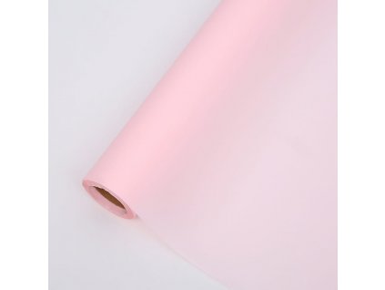 Floristická fólie Matte 90's" - Světle růžová - 58 cm x 20 m