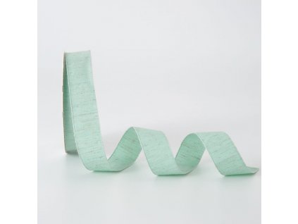Floristická stuha "Sandy" - Zelená - 2,5 cm x 13,5 m