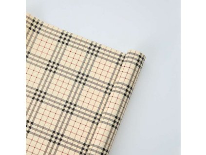 Floristická fólie Grid - Broskvový - 58 x 58 cm - 20 ks