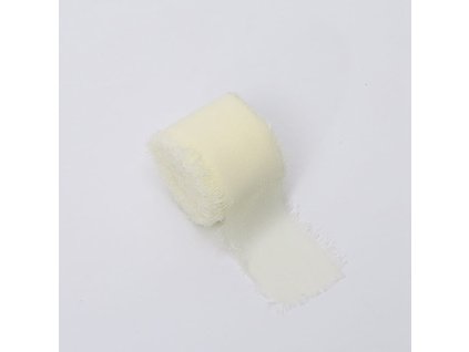 Floristická stuha – Šifón – Vanilková – 4 cm x 4,5 m