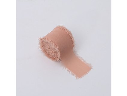 Floristická stuha – Šifón – Broskvová – 4 cm x 4,5 m